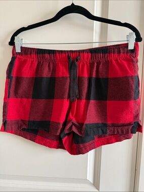 Old Navy Red and Black Buffalo Plaid Athletic Lounge / Pajama Shorts